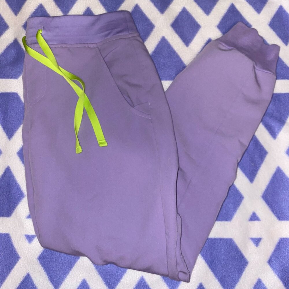 FIGS Lavender Dew High-Waisted Zamora Jogger Scrub Pants XS